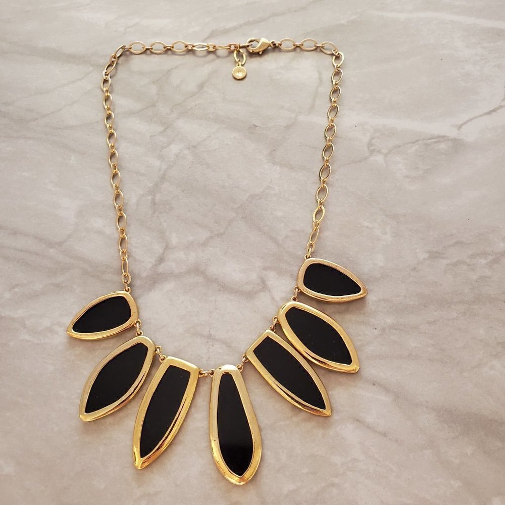 ✨ Stella and Dot Allegra Black Enamel Rhinestone Crystal Pave Statement ✨ - Picture 9 of 16